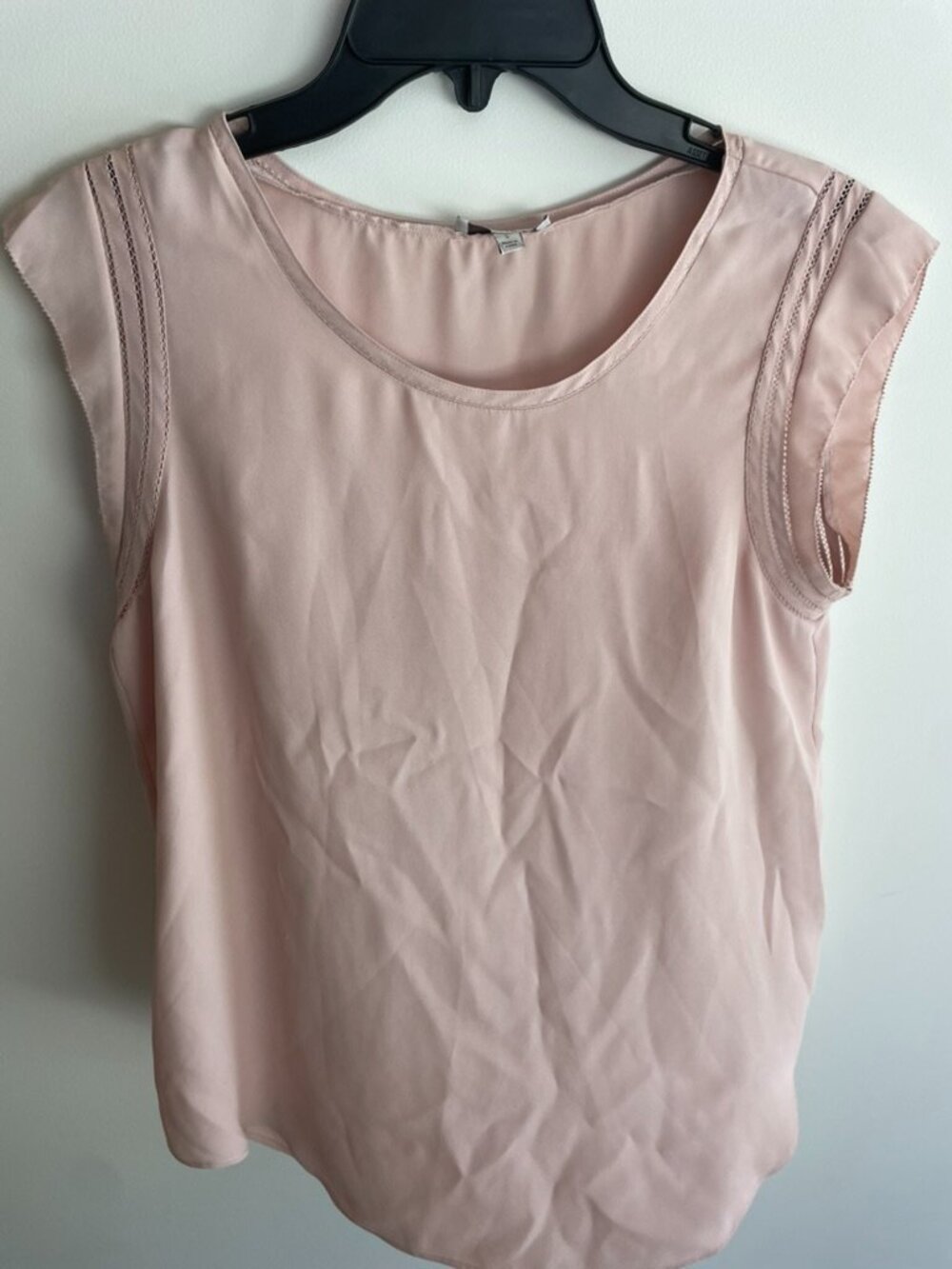 Joie Light Pink Sleeveless Silk Top Size Small
